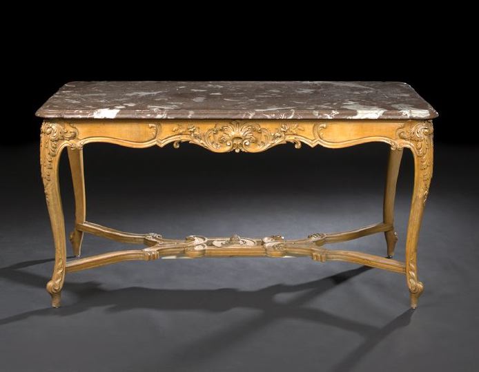 Louis XV-Style Carved Fruitwood and