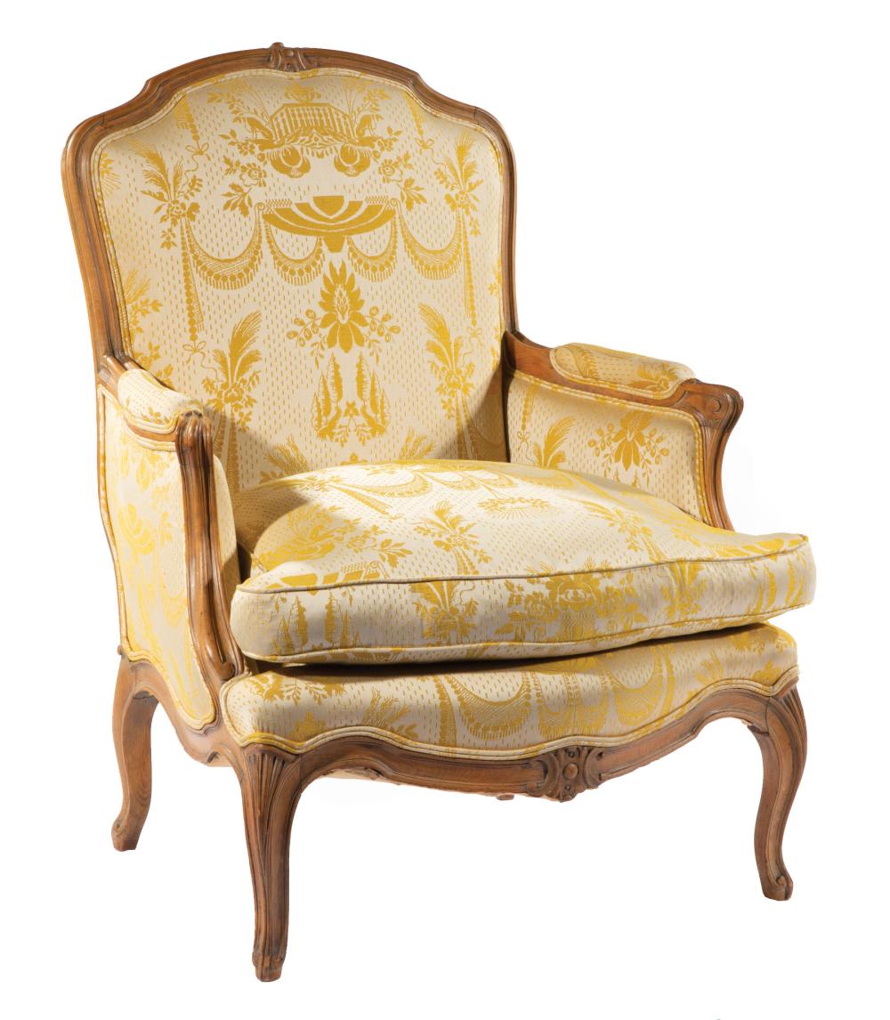 LOUIS XV-STYLE CARVED FRUITWOOD