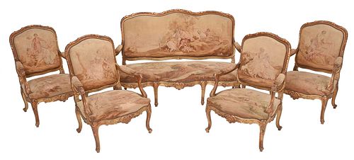 LOUIS XV STYLE CARVED GILTWOOD