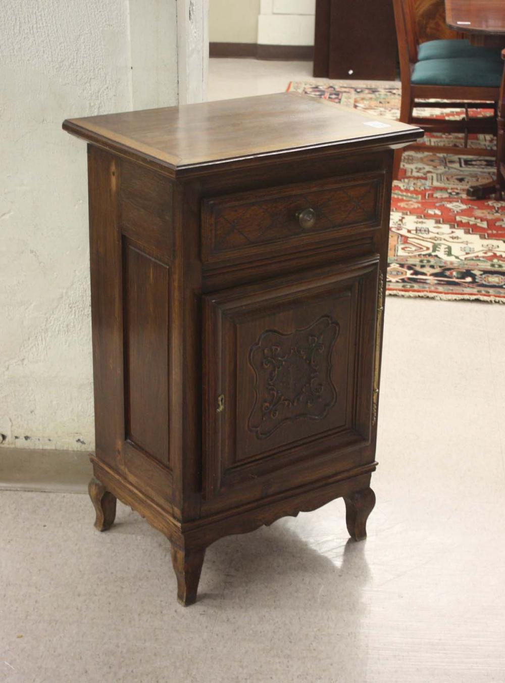 LOUIS XV STYLE CARVED OAK SIDE