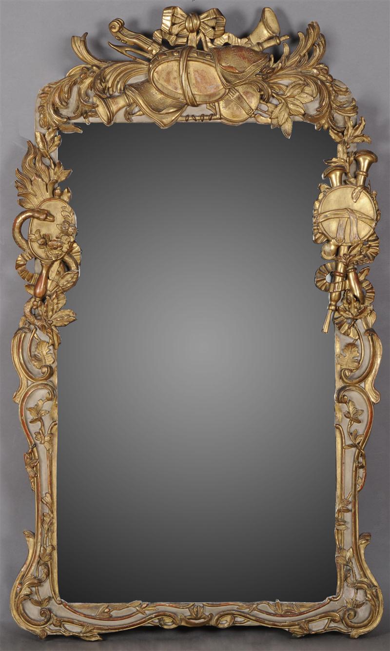 LOUIS XV STYLE CARVED PAINTED AND
