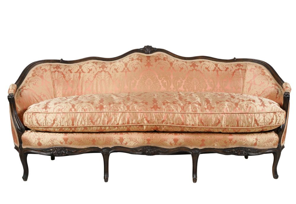 LOUIS XV-STYLE CARVED SOFAwith gold