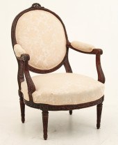 LOUIS XV STYLE CARVED WALNUT F