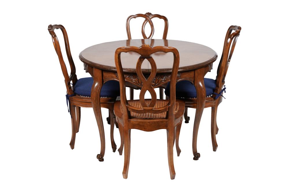 LOUIS XV STYLE CARVED WALNUT