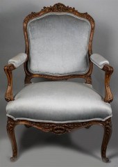 LOUIS XV STYLE CARVED WALNUT F