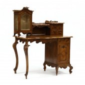 LOUIS XV STYLE CARVED WALNUT W