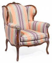 LOUIS XV-STYLE CARVED WALNUT W