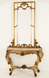 LOUIS XV STYLE CONSOLE AND MIR