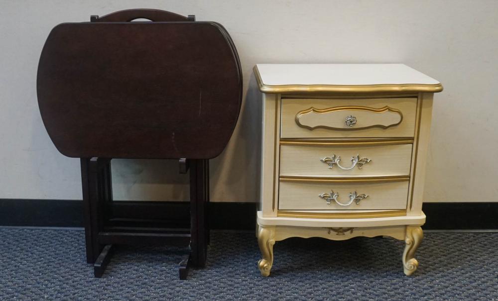 LOUIS XV STYLE CREAM ENAMEL PAINTED