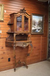 LOUIS XV STYLE CURIO CABINET O