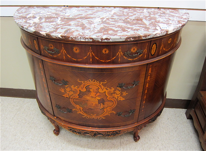 LOUIS XV STYLE DEMILUNE CONSOLE
