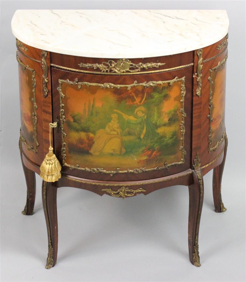 LOUIS XV STYLE DEMILUNE MARBLE