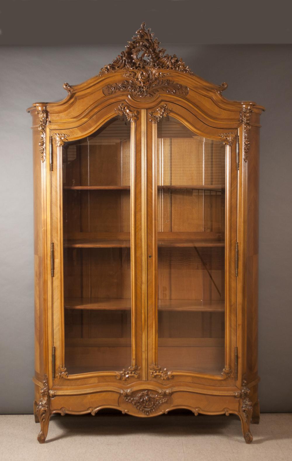 LOUIS XV STYLE DOUBLE-DOOR ARMOIRE,