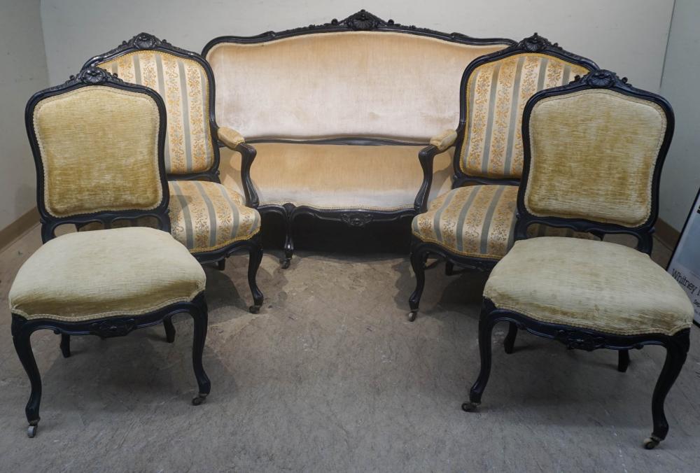 LOUIS XV STYLE EBONIZED AND