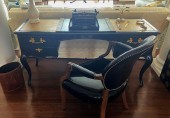 LOUIS XV STYLE EBONIZED DESK W