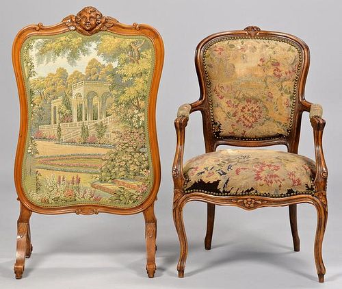 LOUIS XV STYLE FIRE SCREEN &