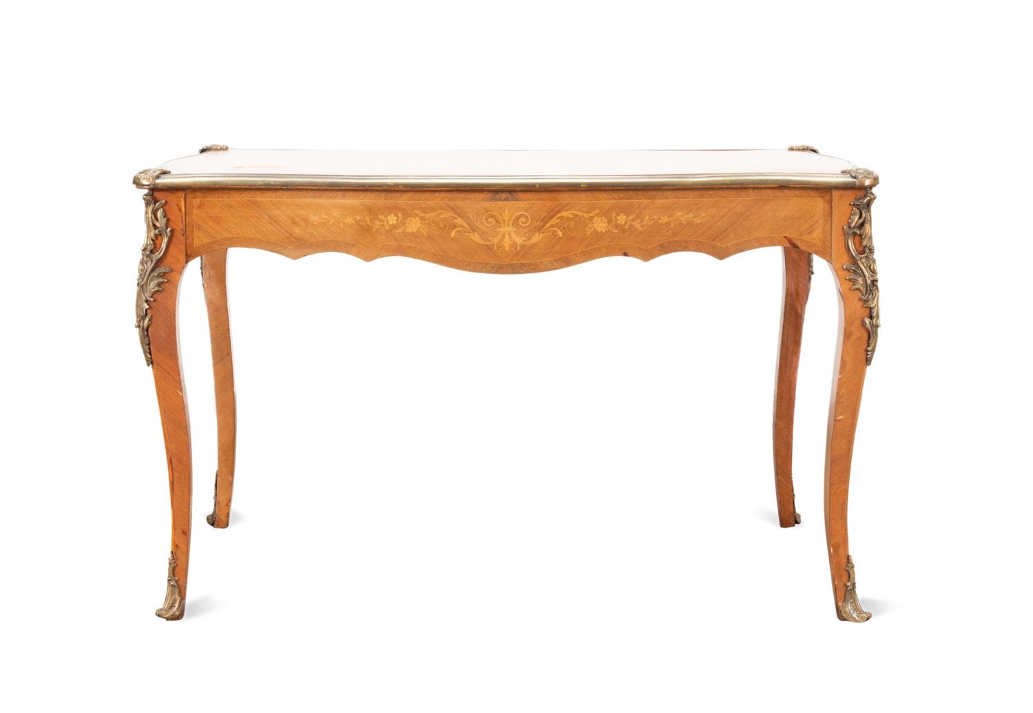 LOUIS XV STYLE FLORAL MARQUETRY