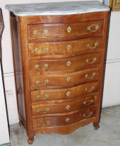 LOUIS XV STYLE FRUITWOOD MARBL