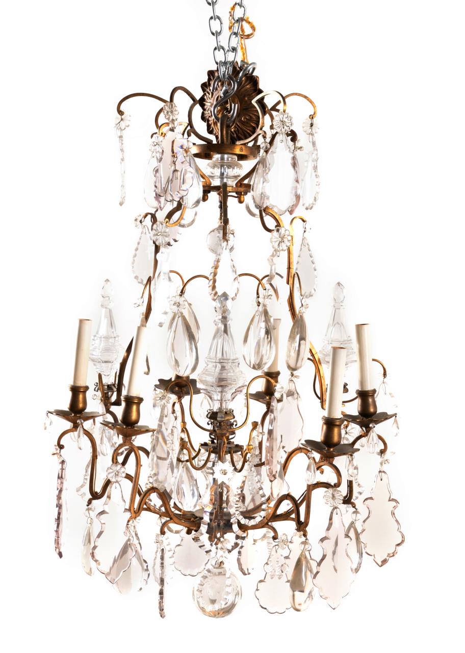 LOUIS XV STYLE GILT BRASS AND