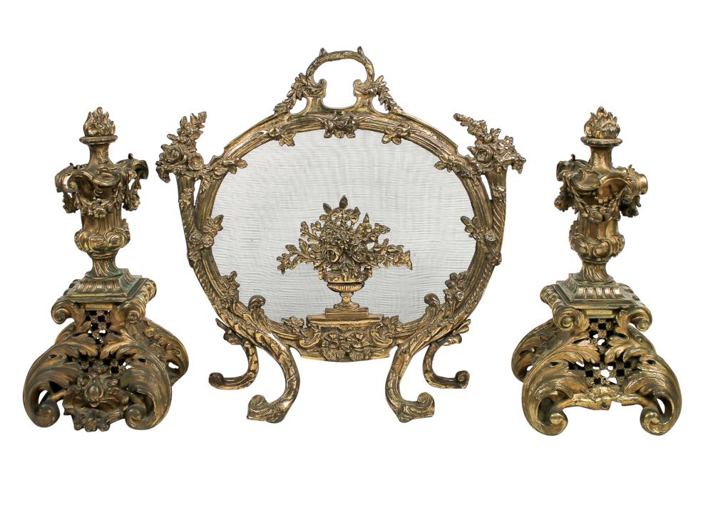 LOUIS XV-STYLE GILT BRASS