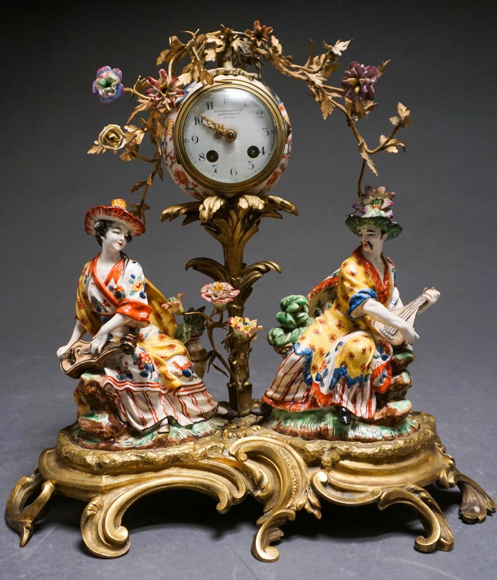LOUIS XV STYLE GILT BRONZE AND
