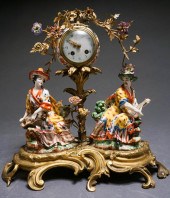 LOUIS XV STYLE GILT BRONZE AND