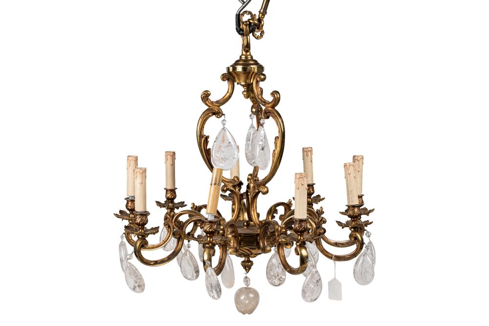 LOUIS XV STYLE GILT BRONZE & ROCK