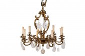 LOUIS XV STYLE GILT BRONZE & R