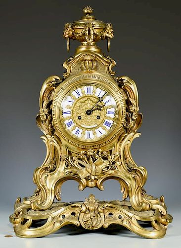 LOUIS XV STYLE GILT BRONZE MANTEL