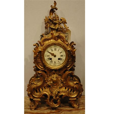 Louis XV Style Gilt-Bronze Clock