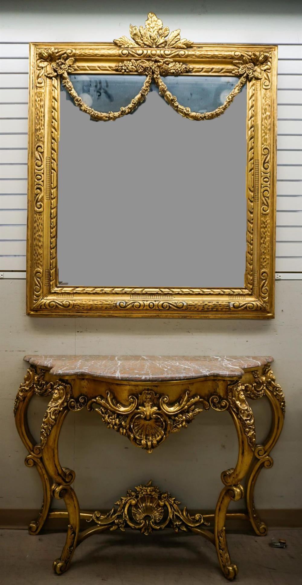 LOUIS XV STYLE GILT DECORATED