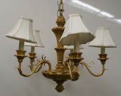 LOUIS XV STYLE GILT FIVE-LIGHT