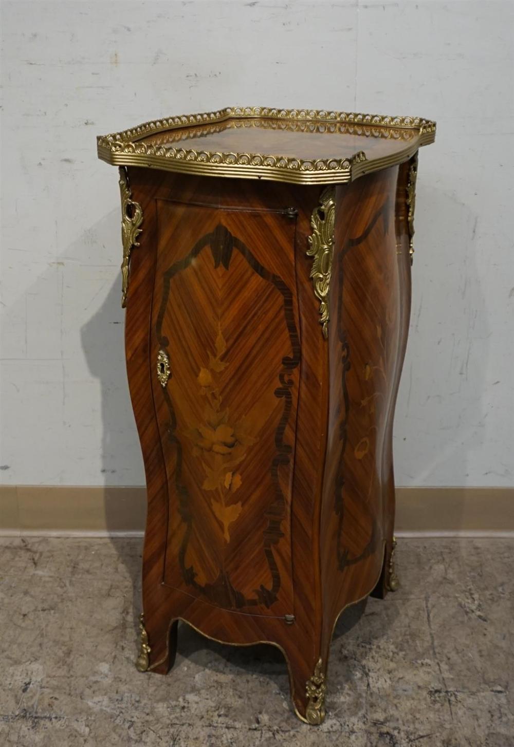 LOUIS XV STYLE GILT METAL MARQUETRY