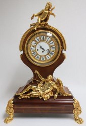 LOUIS XV STYLE GILT METAL CLOC