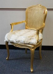 LOUIS XV STYLE GILT PAINTED CA