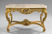 Louis XV-Style Giltwood and Ma