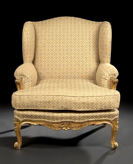 Louis XV-Style Giltwood Bergere
