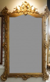LOUIS XV STYLE GILTWOOD BEVEL