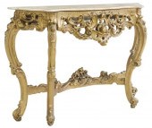 LOUIS XV STYLE GILTWOOD MARBLE
