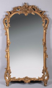 LOUIS XV STYLE GILTWOOD MIRROR
