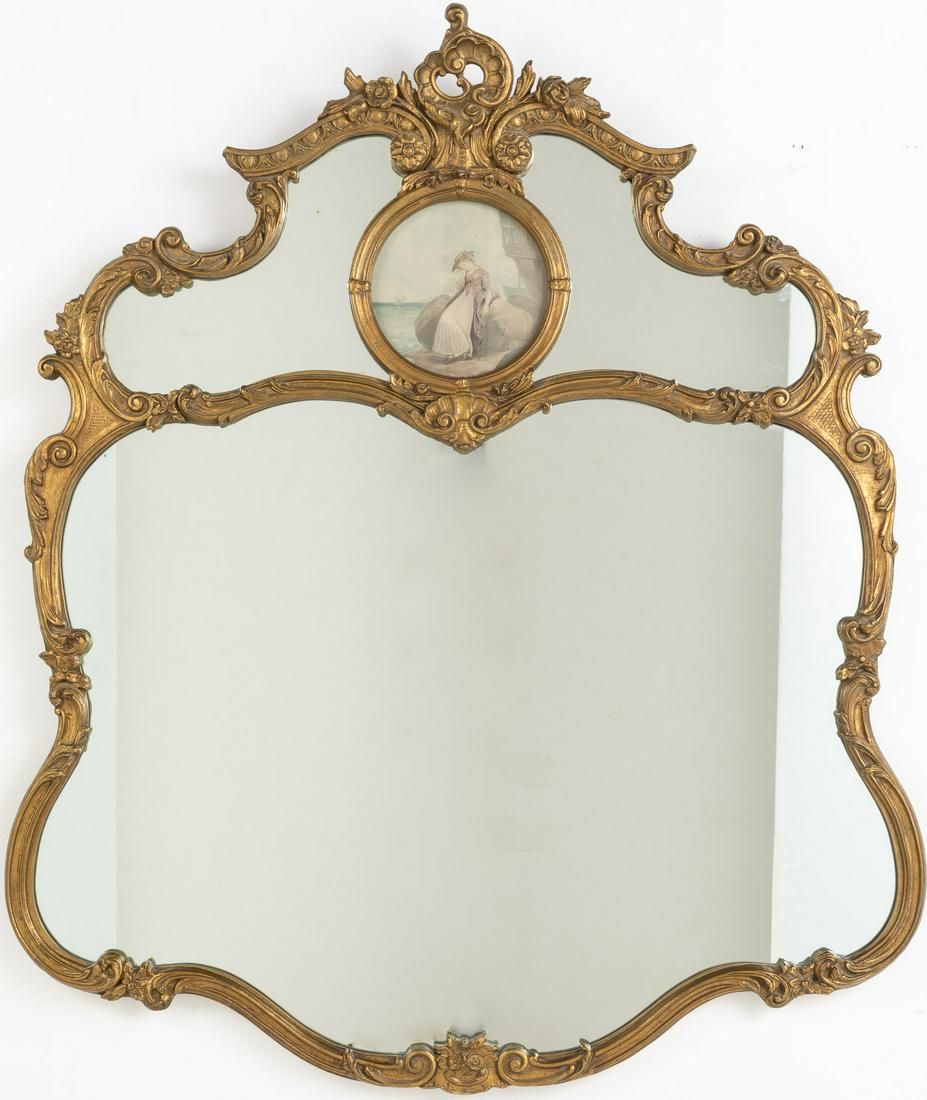 LOUIS XV STYLE GILTWOOD MIRRORLouis