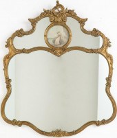 LOUIS XV STYLE GILTWOOD MIRROR