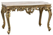 LOUIS XV STYLE GILTWOOD ONYX-T