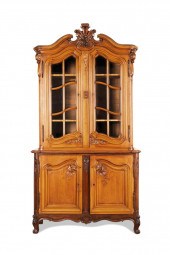 LOUIS XV STYLE GLASS FRONT BUF