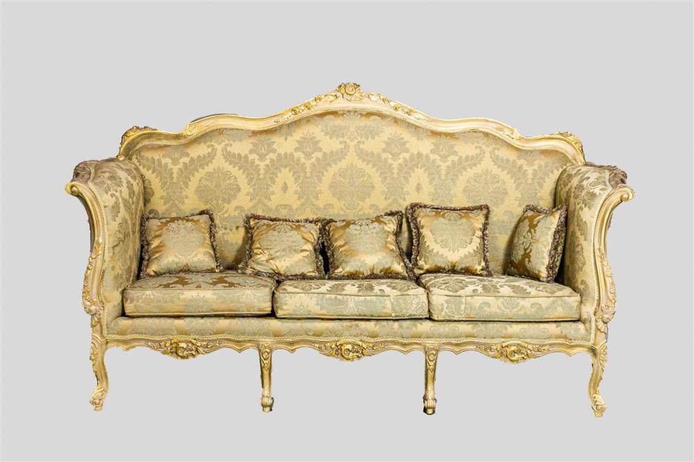 LOUIS XV STYLE GOLD PAINTED THREE