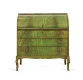 LOUIS XV STYLE GREEN STAINED R