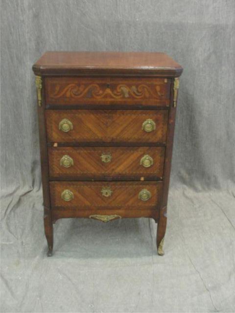 Louis XV Style Inlaid Commode