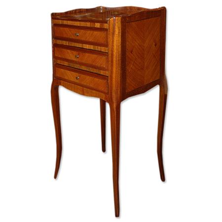 Louis XV Style Inlaid Mahogany Side