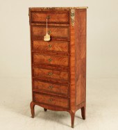 LOUIS XV STYLE INLAID MARBLE T