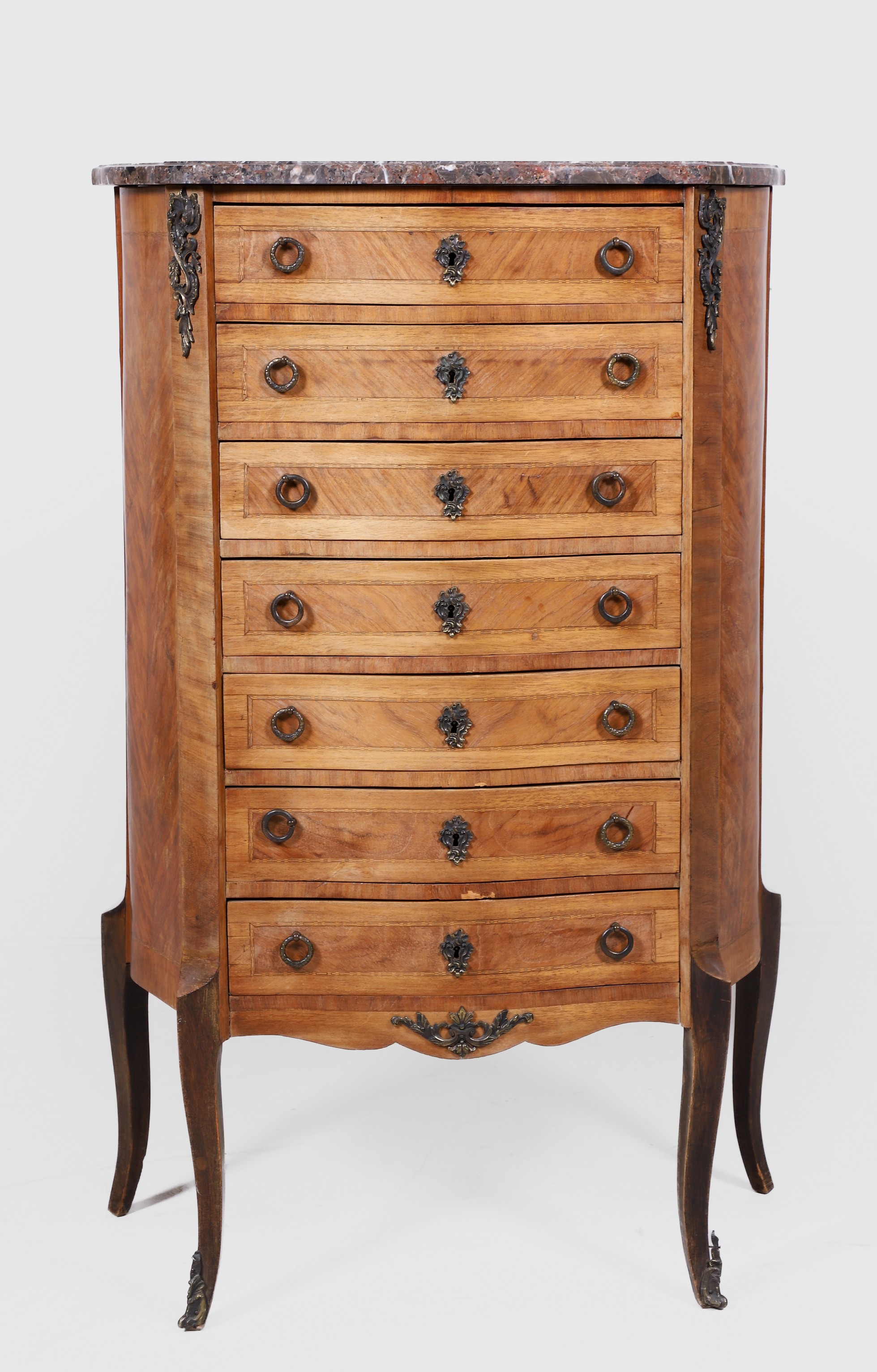 Louis XV style inlaid marbletop
